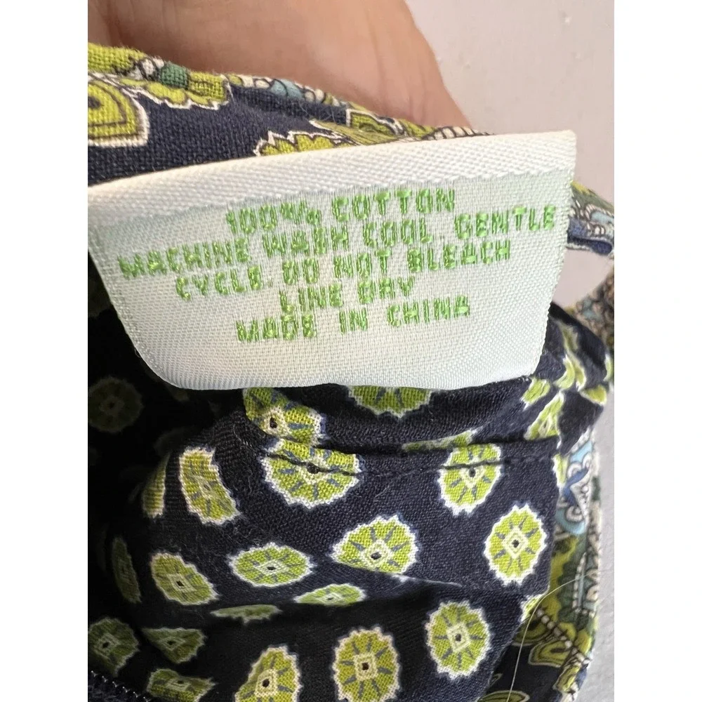Vera Bradley Hannah‎ Purse Hand Bag Cambridge Pattern Blue Green Paisley Quilted